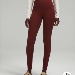 Sz 10 28’ Lululemon Align Leggings in Red Merlot